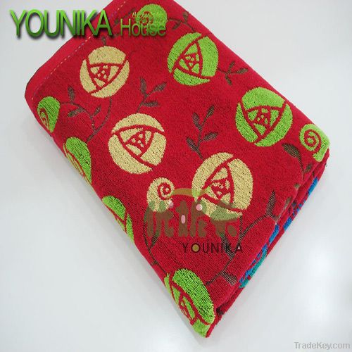 100% cotton jacquard solid color bath towel