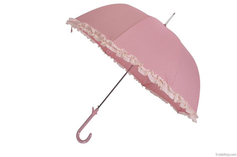 long umbrella frilled and spots