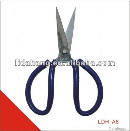 High-carbon steel rubber handle leather&amp; factory scissors