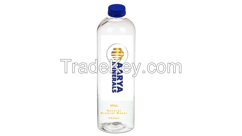 Aarya Minerals water bottle and Acqua Viva mineral water