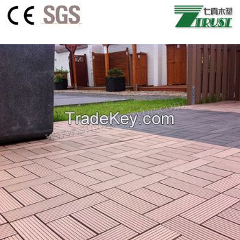 wood plastic composite DIY deck tiles packed in cartons(30cmx30cm)