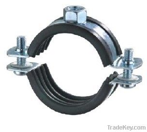 Two screws pipe clamp with rubber