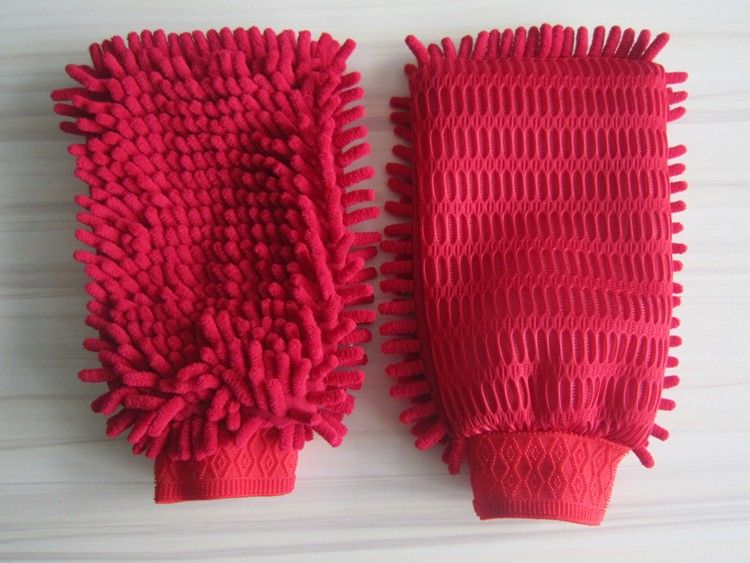 Single Sided Microfiber Mesh Mitt