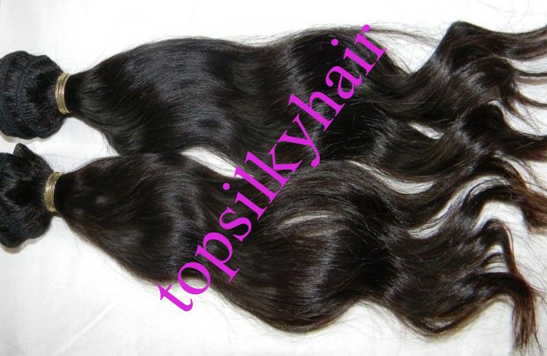 Virgin Remy natural wavy Peruvian hair wefts