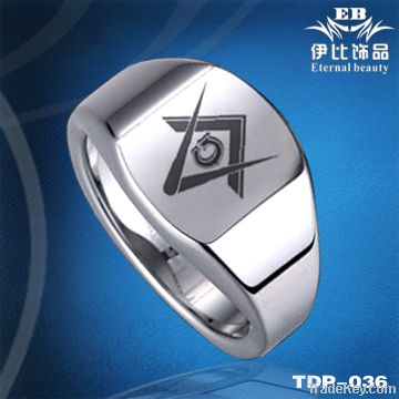 Fashion Masonic Tungsten Carbide Ring, Men&#039;s Tungsten Carbide Ring