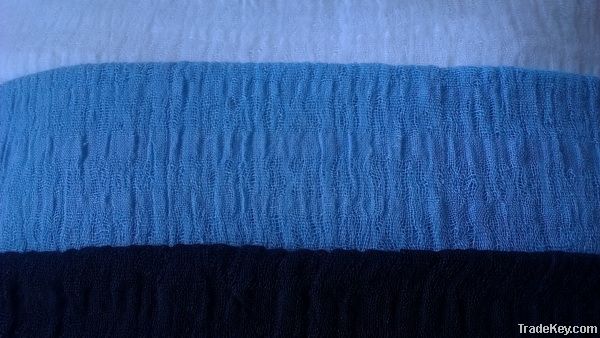 pure linen crepe crinkle wrinkle wash  yarn dyed woman fabric