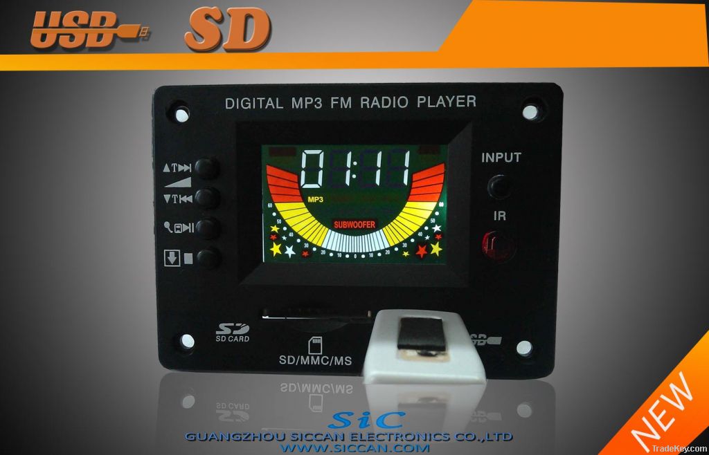 Digital mp3 FM Radio player module