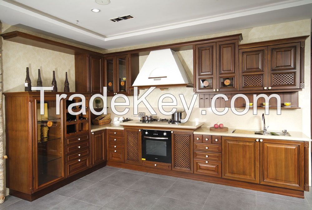 Classic Design Solid Wood Kitchen Cabinet