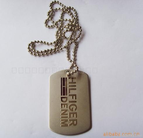 ID tag with 60cm ball chain, id tag , military dog tag , dog tag