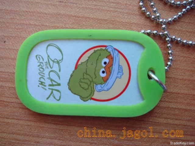 ID tag with 60cm ball chain, id tag , military dog tag , dog tag