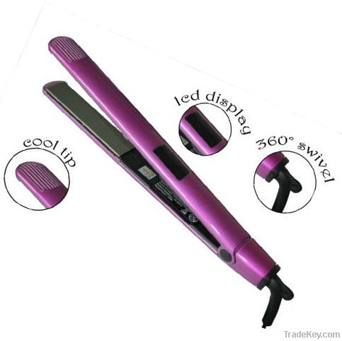 Professional hair iron/hair flat iron with titanium plate