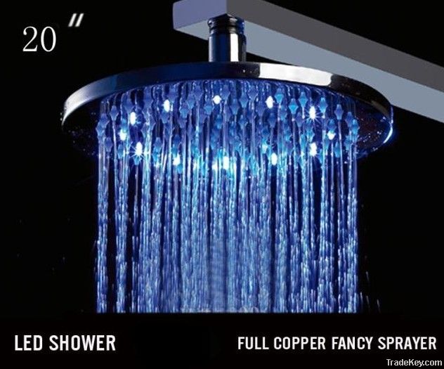 24 Inches Rainfall Stainless Steel Square Led Shower Head