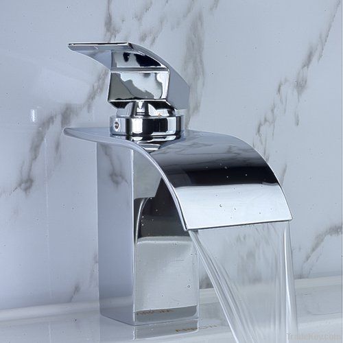 Contemporary Waterfall Bathroom Sink Faucet