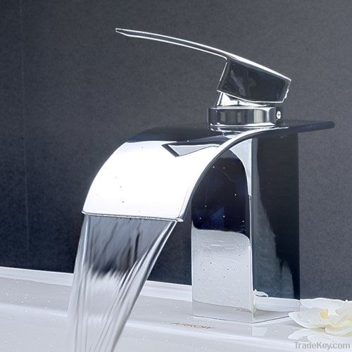 Contemporary Waterfall Bathroom Sink Faucet