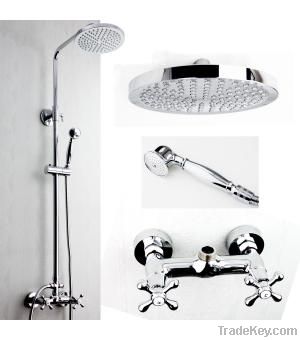 Antique Brass Rainfall Shower Faucet Set