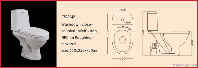 TSC2042 Two Piece Ceramic Toilet