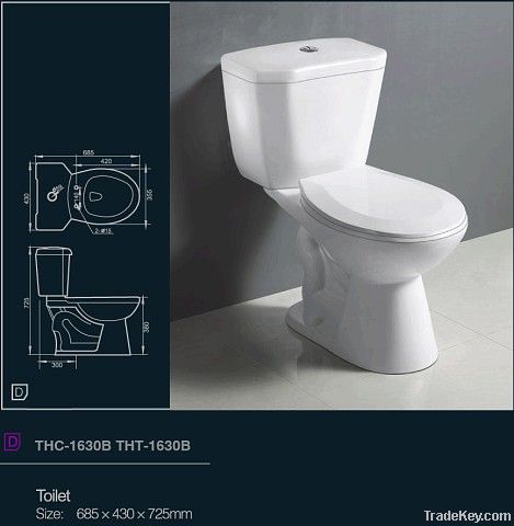 THC1630B Two Pieces Ceramic Toilet