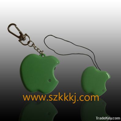 Apple Shape Anti-lost Alarm Reminder Alarm Keychain Set (Green)