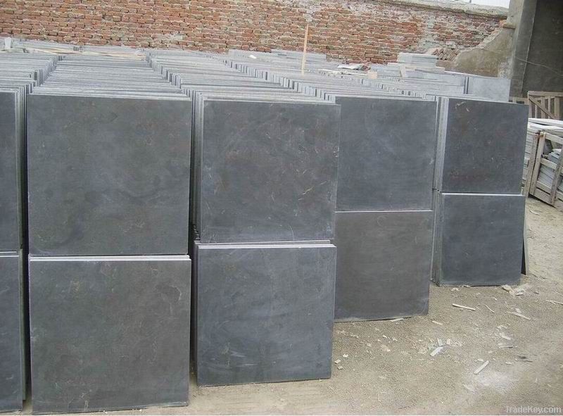 Honed blue limestone