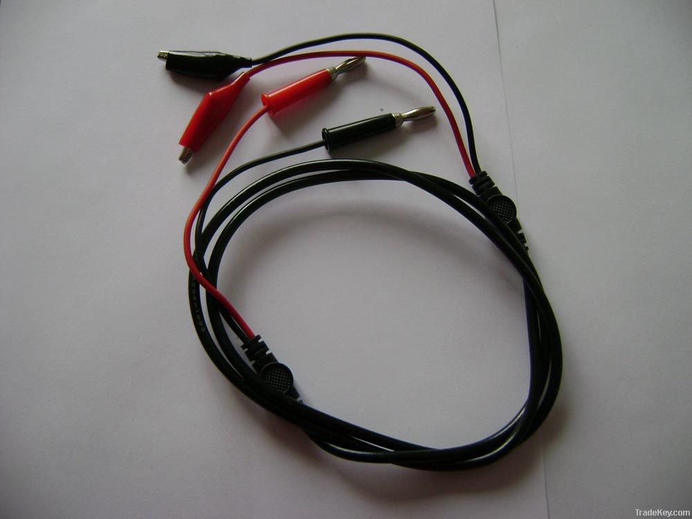 P1016  Oscilloscope probe Double banana plugs to double clips