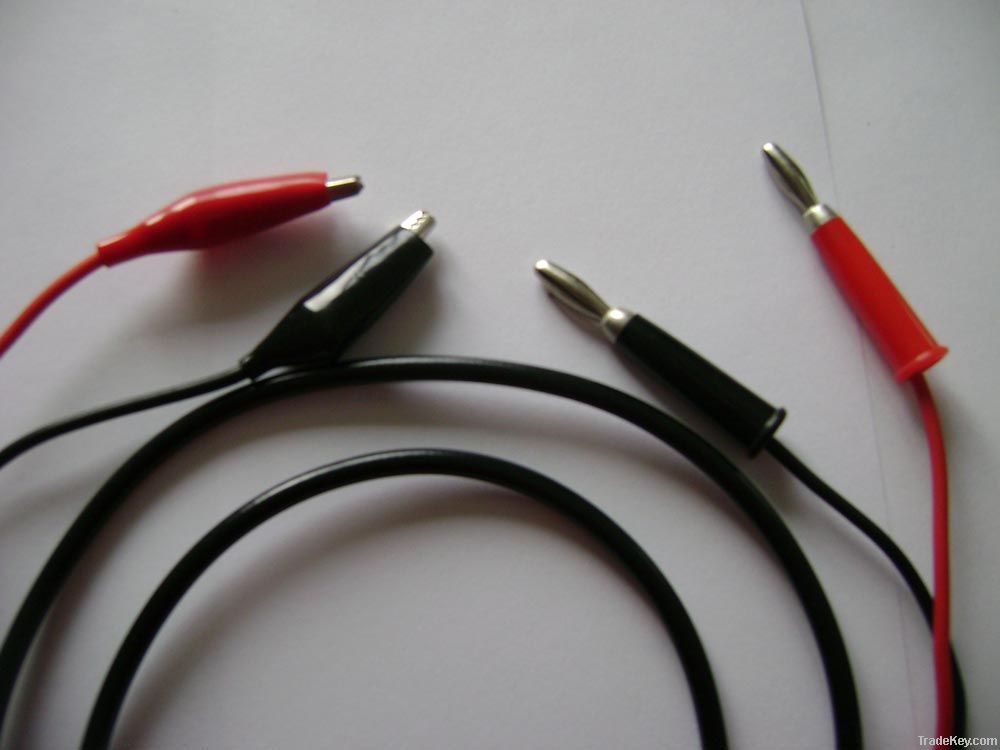 P1016  Oscilloscope probe Double banana plugs to double clips