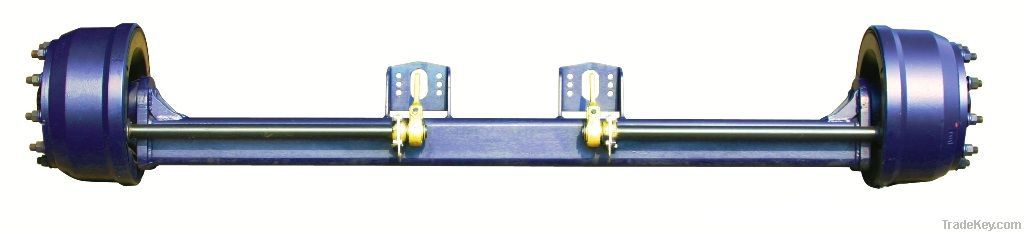 American type axle for industrial trailers