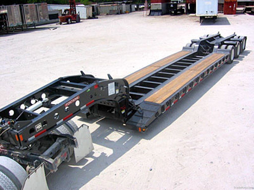 lowbed semi trailer Industrial Vehicle frieght carrier