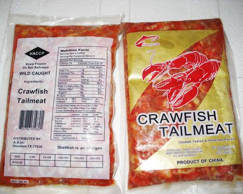 frozen cooked crayfish meat