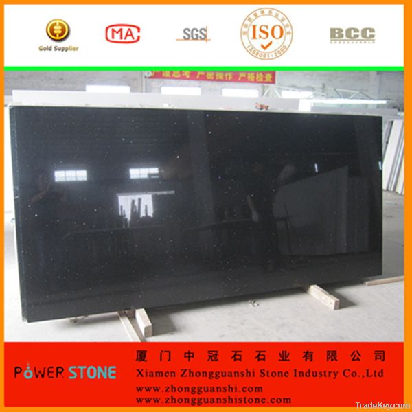 Black Quartz Stone Slab and Tiles