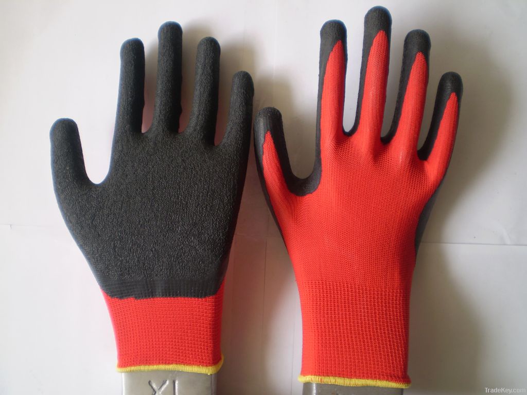 13 gauge latex coated polyester knit glove