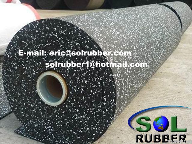 Rubber rolls flooring with EPDM flecks