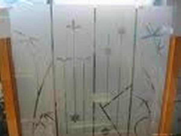 Sandblasted Shower Glass