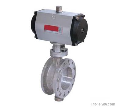 Three-eccentric butterfly control valve