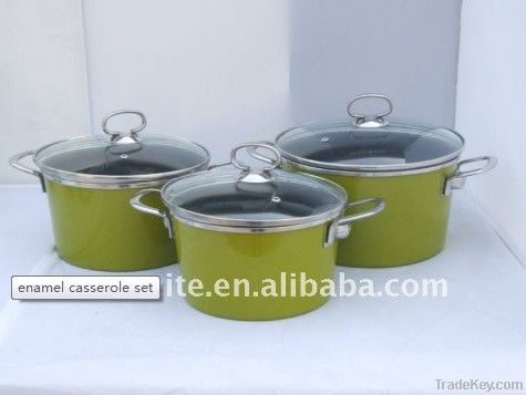 enamel casserole set