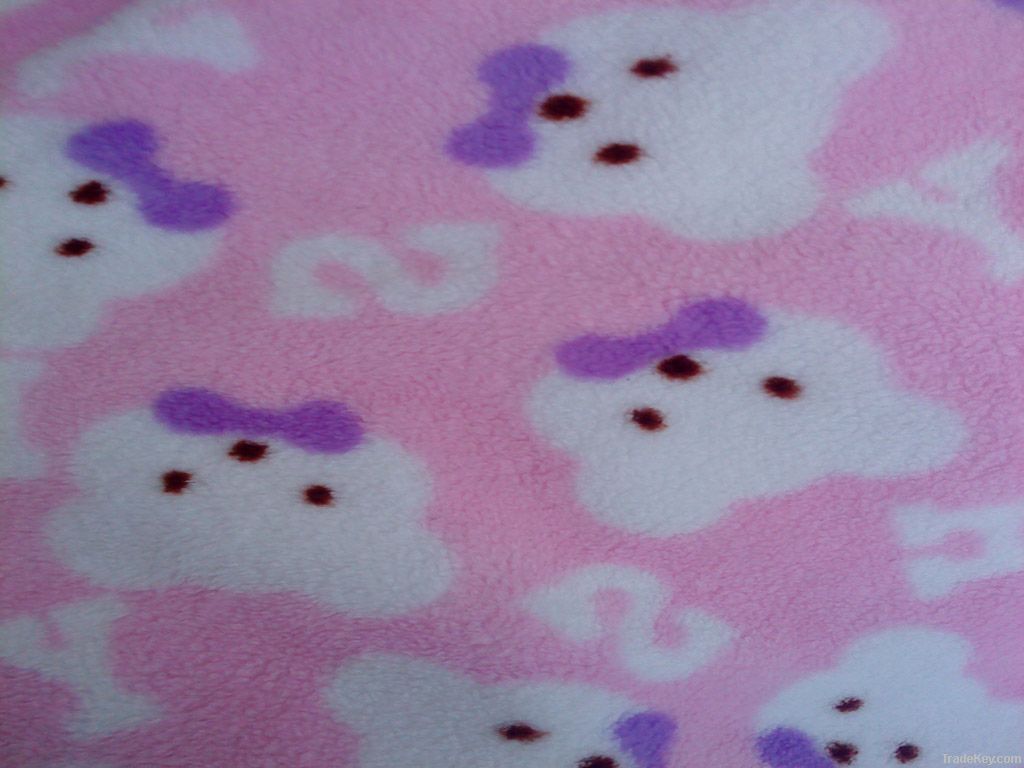 100% Polyester Printed Colar Fleece Fabric