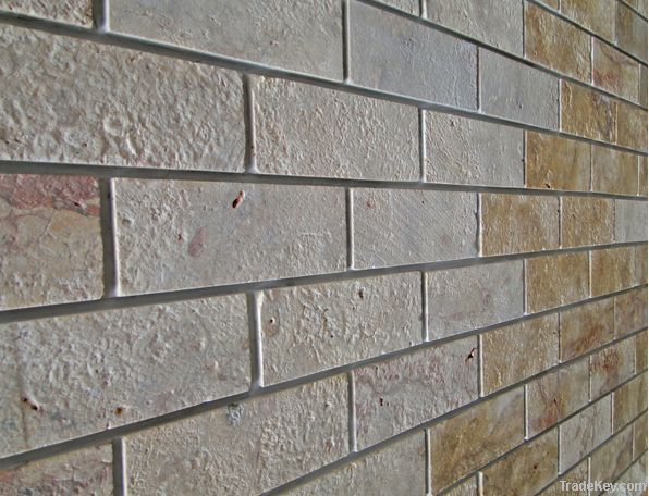 Honed and antiques limestone