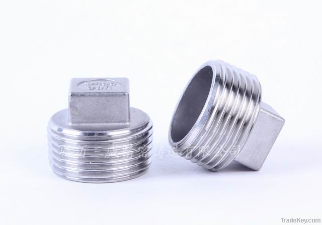 Stainless steel screwed Square Plug