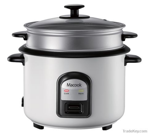 Durable Cylindrical Rice Cooker and Food Steamer