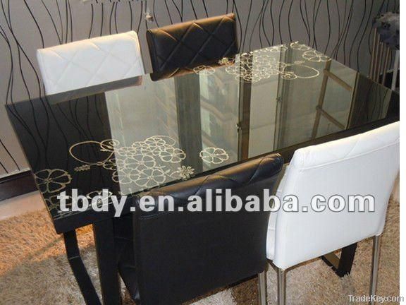 glass dining table set