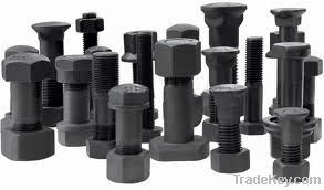 Track bolts & nuts for excavators, bulldozers