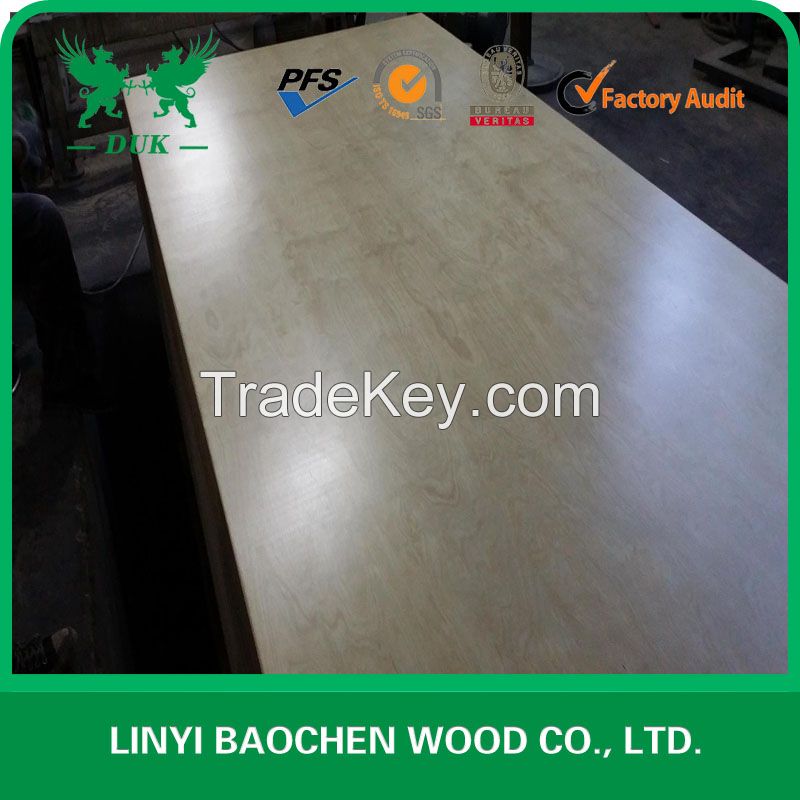 High quality furniture grade Brich plywood