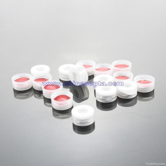 11mm Open Top Snap Caps and Silicone Septa for Autosampler Vials