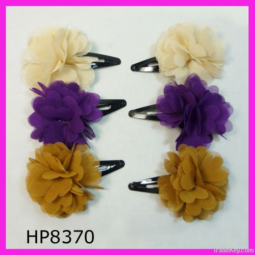 6pcs/set kid's chiffon rosette hair pin