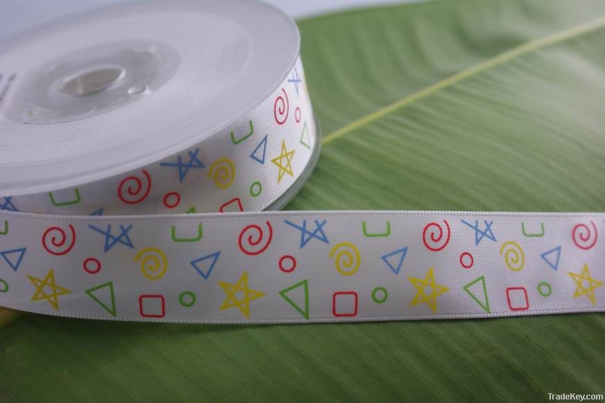 printed satin ribbon