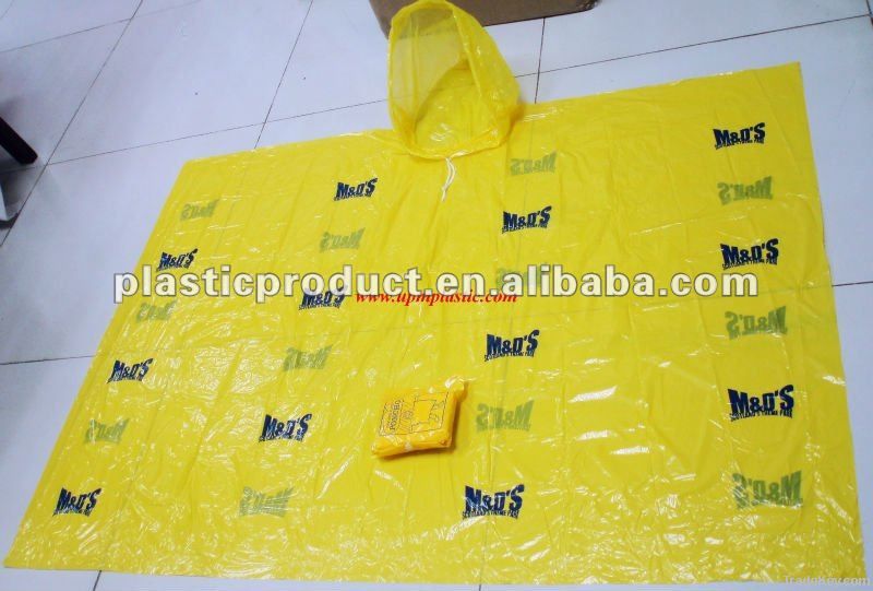 Disposable plastic ponchos