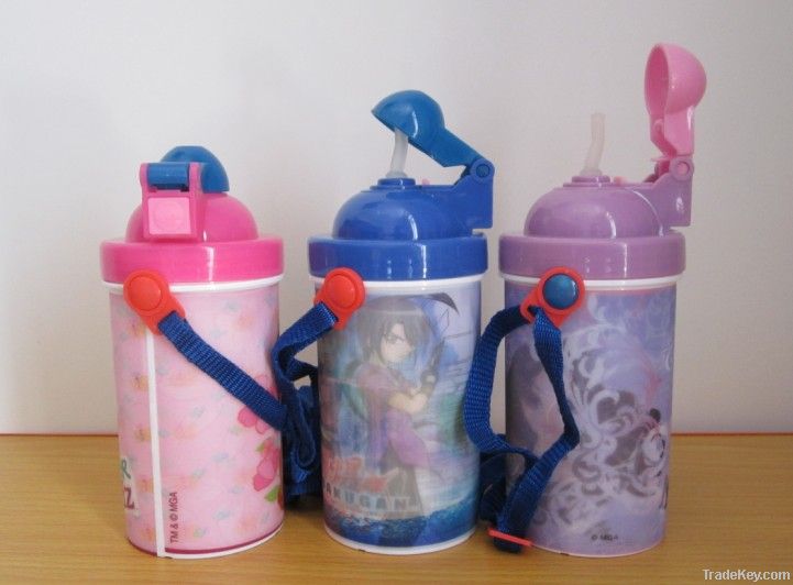 3D kids plastic drink water bottle