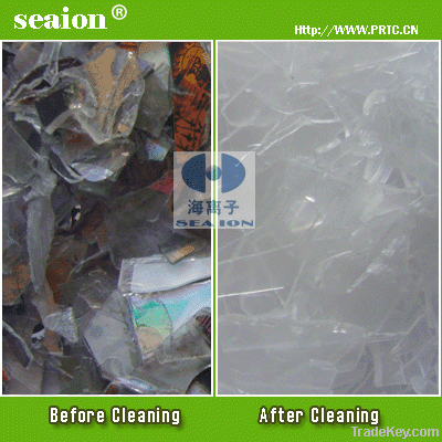 Plastic scrap PC disk depainting deplating agent