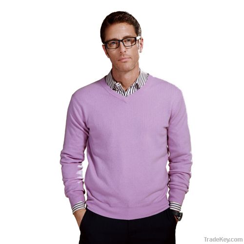 Men's High-V-neck cashmere sweater