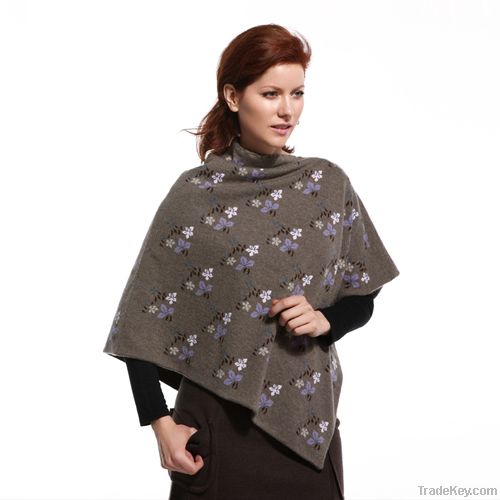 SOJRN women's custom cashmere  reversible poncho