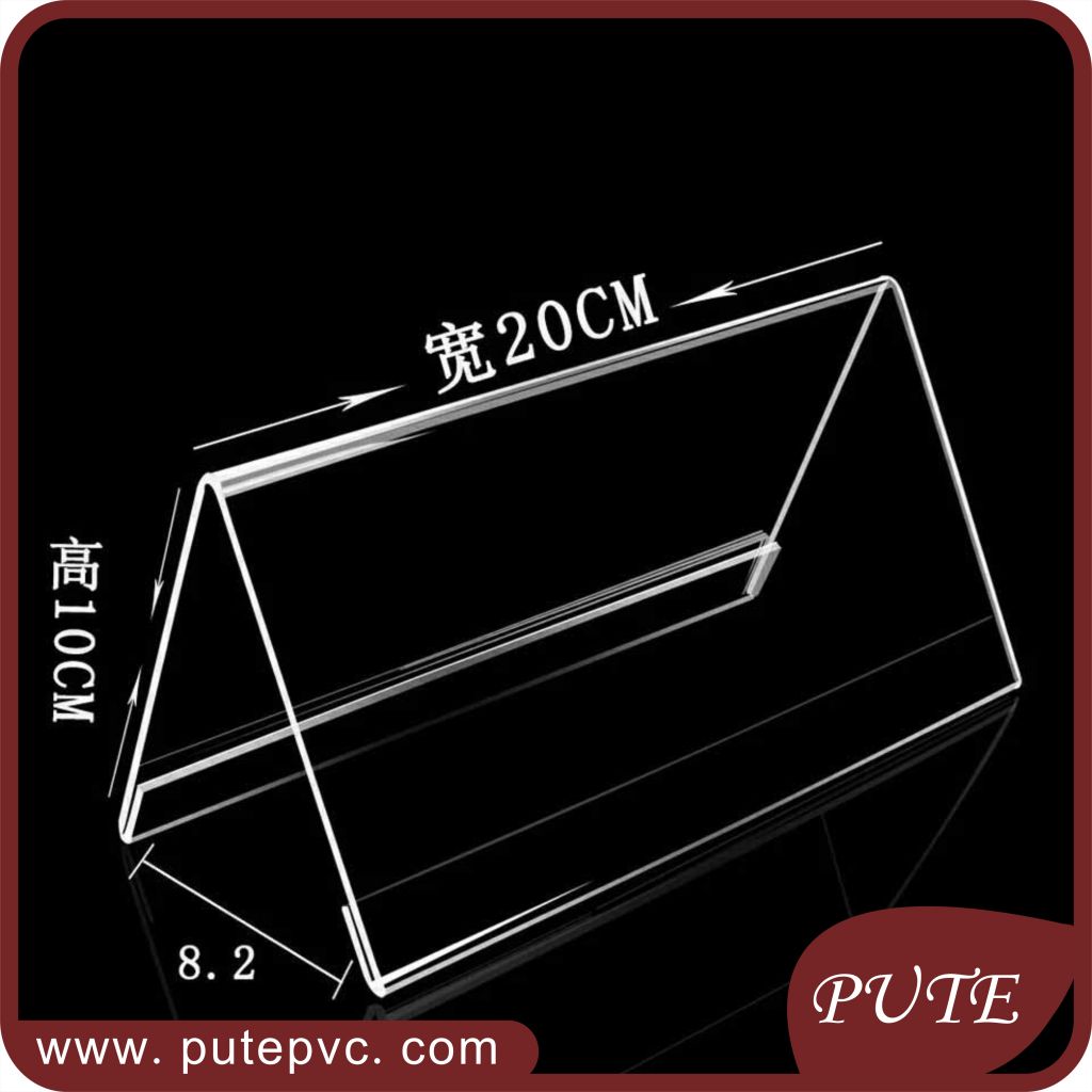 Custom V shape acrylic tent card holder reserved table sign business card holder sign Ticket holder 